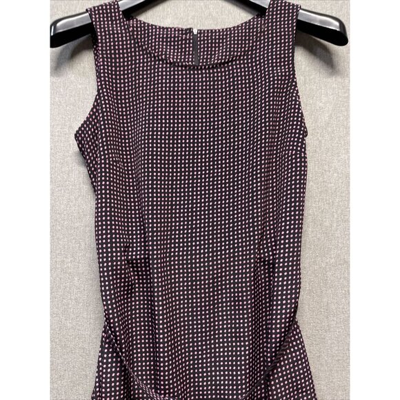 Leslie Belle Womens Polka Dot Maxi Dress Size 8 Black Pink Sleeveless - Picture 3 of 14